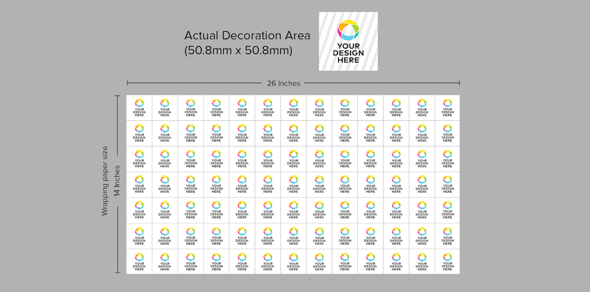 Wrapping shop paper size